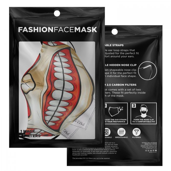 colossal titan attack on titan premium carbon filter face mask 945137 - Attack On Titan Store