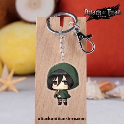 Cute Attack On Titan Chibi Keychain Mikasa