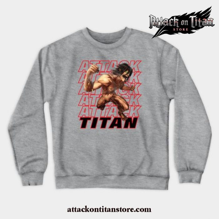Eren Jaeger Titan Crewneck Sweatshirt Gray / S