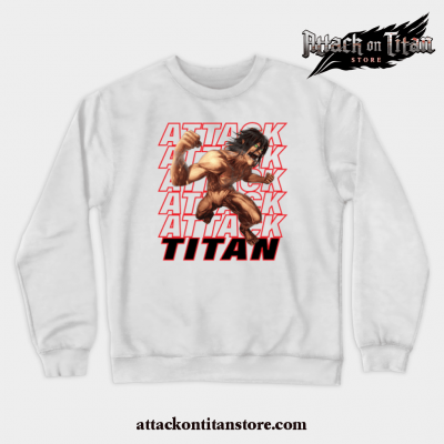 Eren Jaeger Titan Crewneck Sweatshirt White / S