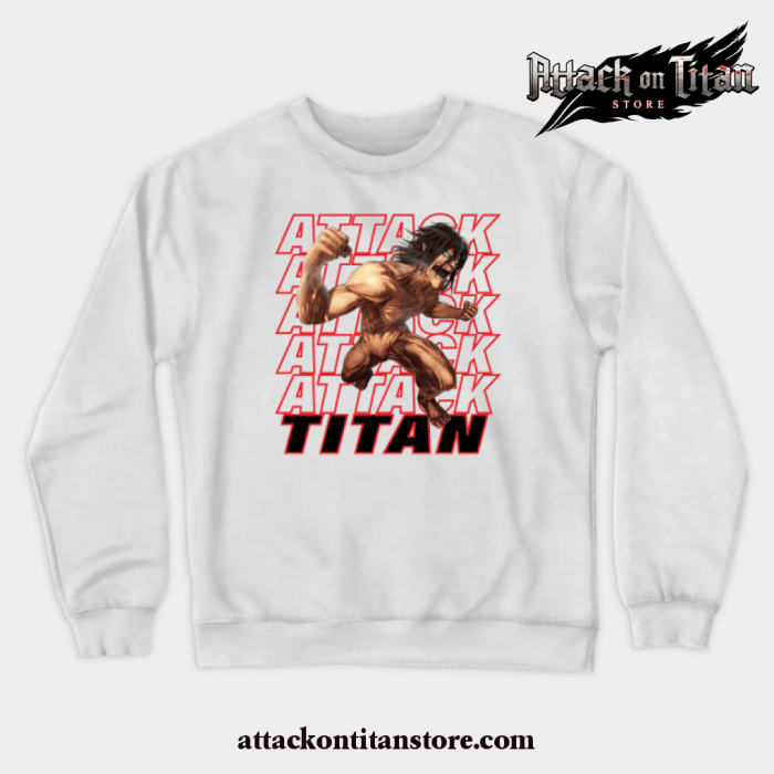Eren Jaeger Titan Crewneck Sweatshirt White / S