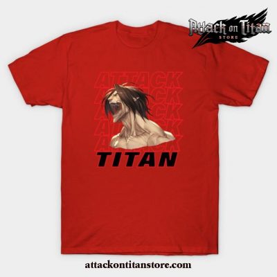 Eren Jaeger Titan Scream T-Shirt Red / S