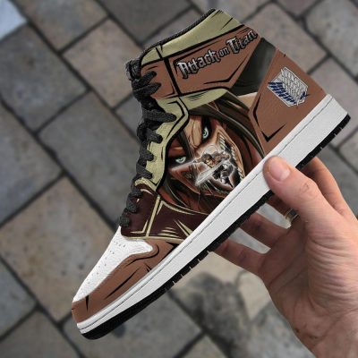 eren jeager and titan jordan sneakers attack on titan anime sneakers gearanime 4 - Attack On Titan Store