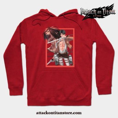 Eren Yeager Attack On Titan Hoodie Red / S