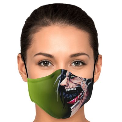 jaw titan v4 attack on titan premium carbon filter face mask 911373 - Attack On Titan Store