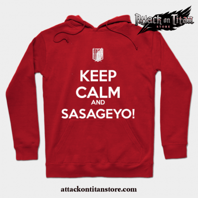 Keep Calm And Sasageyo! Hoodie Red / S