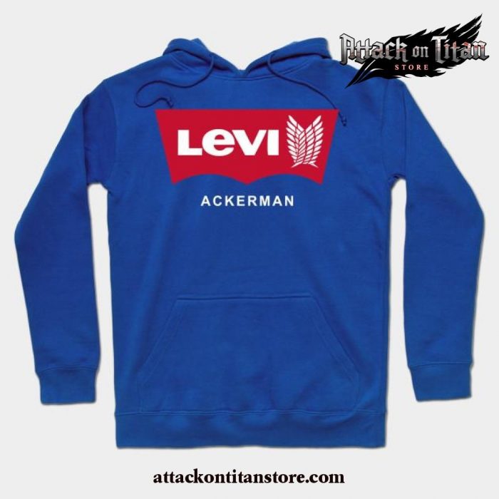 Levi Ackerman Aot Anime Hoodie Blue / S