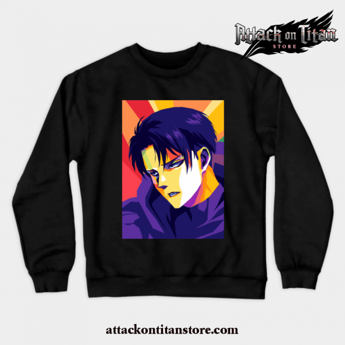 Levi Ackerman Pop Art Sweatshirt Black / S