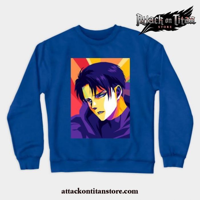 Levi Ackerman Pop Art Sweatshirt Blue / S