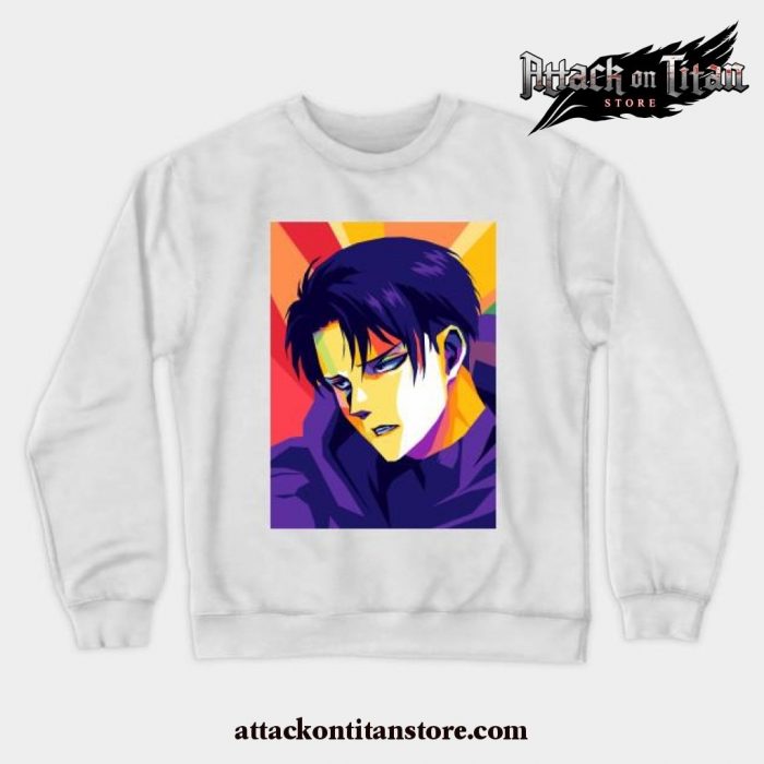 Levi Ackerman Pop Art Sweatshirt White / S