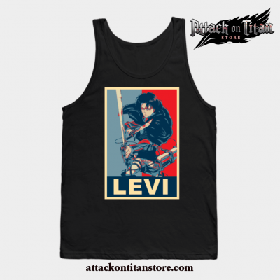 Levi Ackerman Poster Tank Top Black / S