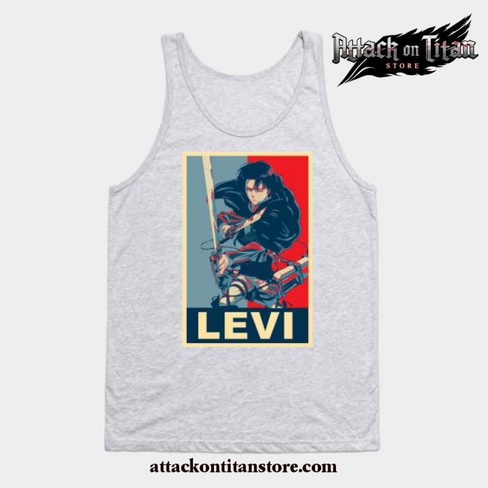 Levi Ackerman Poster Tank Top Gray / S