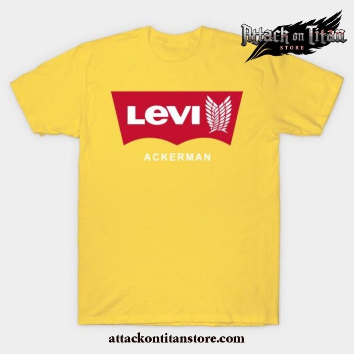 Levi Ackerman T-Shirt Yellow / S