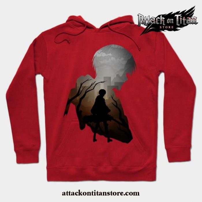Levi Aot Art Hoodie Red / S