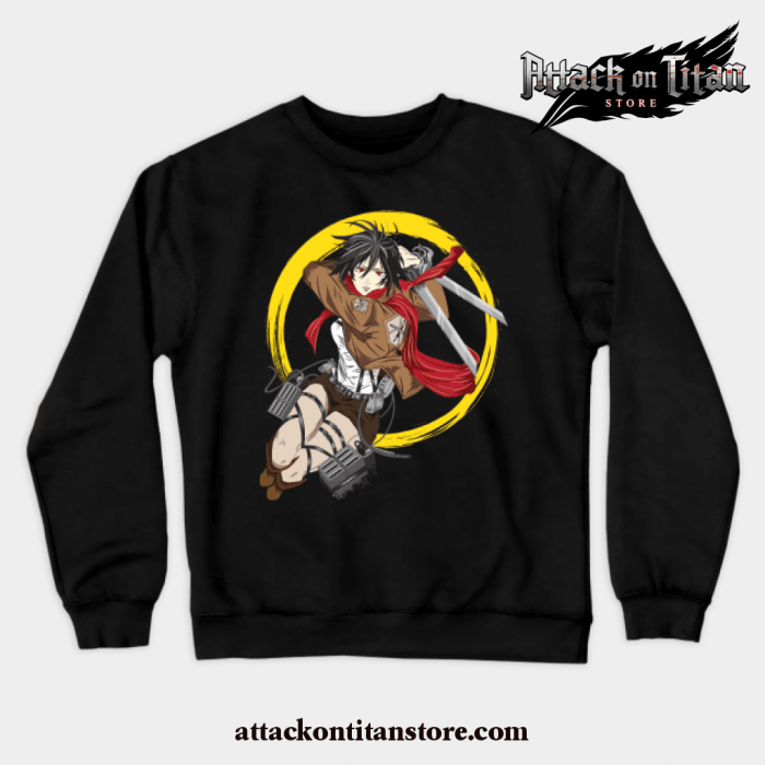 Mikasa - Attack On Titan Crewneck Sweatshirt Black / S