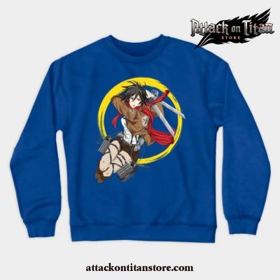 Mikasa - Attack On Titan Crewneck Sweatshirt Blue / S