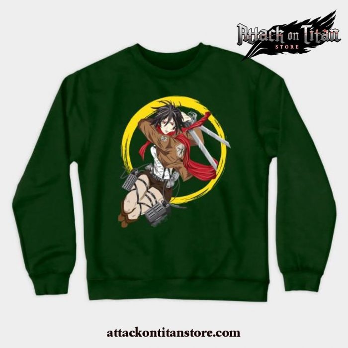 Mikasa - Attack On Titan Crewneck Sweatshirt Green / S