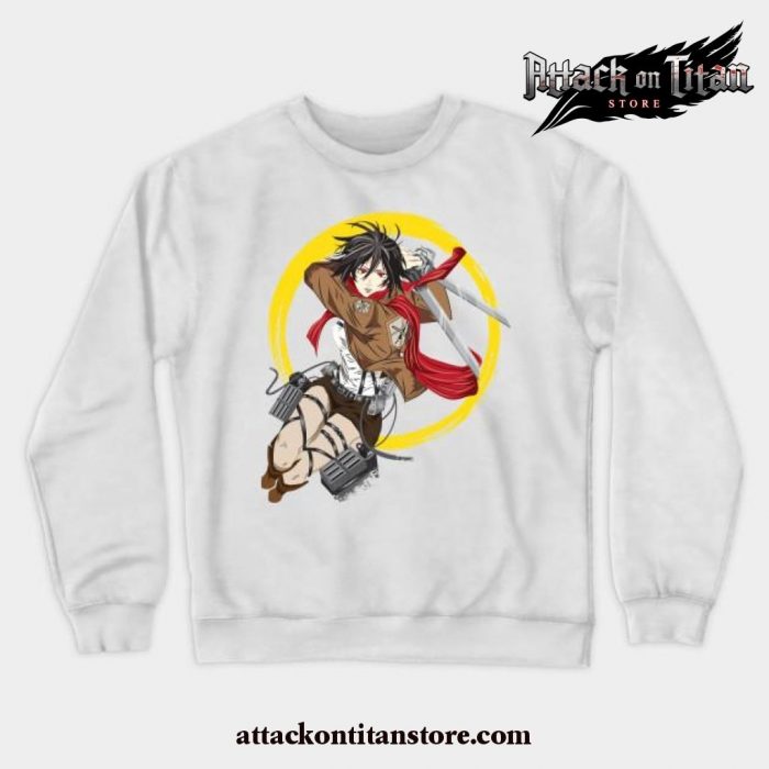 Mikasa - Attack On Titan Crewneck Sweatshirt White / S