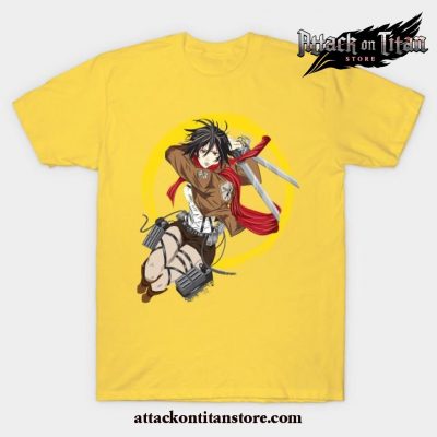 Mikasa - Attack On Titan T-Shirt Yellow / S