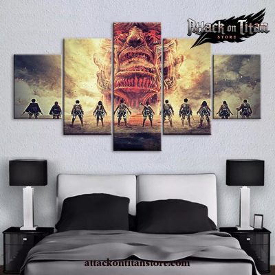 New 5 Pieces Attack On Titan Canvas Wall Art