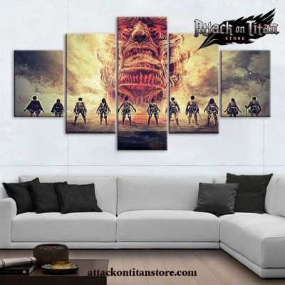 New 5 Pieces Attack On Titan Canvas Wall Art