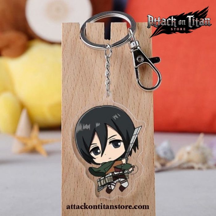 New Attack On Titan Keychain Figure Mikasa