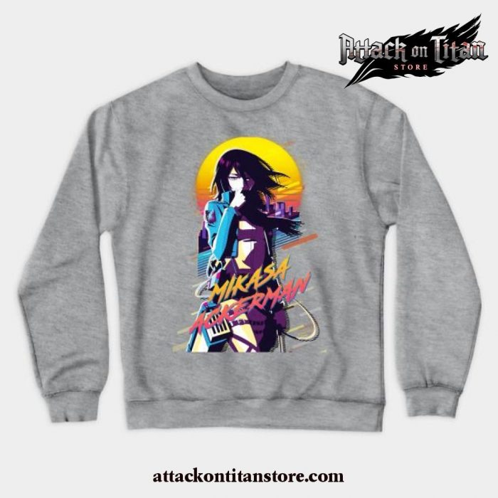 Shingeki No Kyojin - Mikasa Ackerman Crewneck Sweatshirt Gray / S