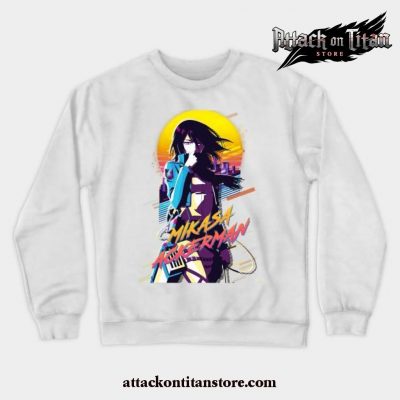 Shingeki No Kyojin - Mikasa Ackerman Crewneck Sweatshirt White / S