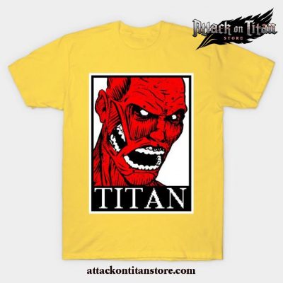 Titan Anime T-Shirt Yellow / S